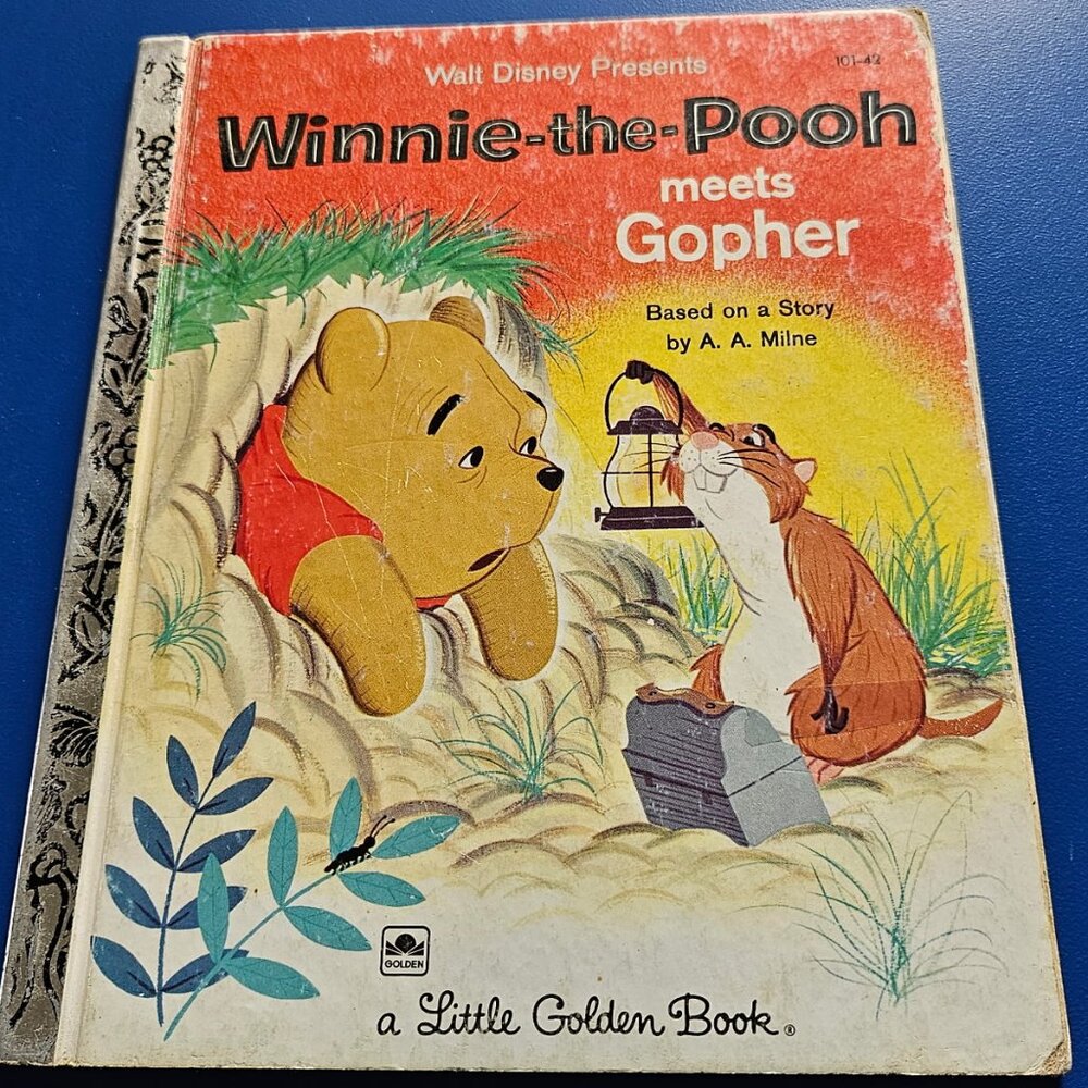 WINNIE-THE-POOH MEETS GOPHER (1965) Little Golden Book